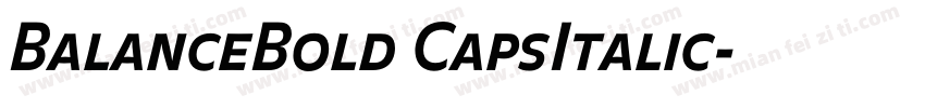 BalanceBold CapsItalic字体转换